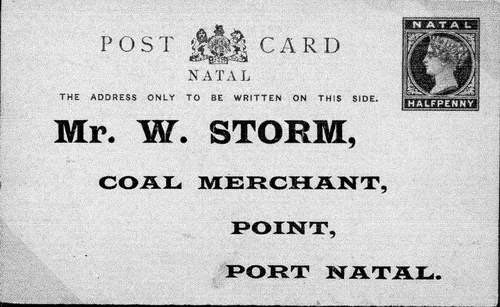 Natal private postal card